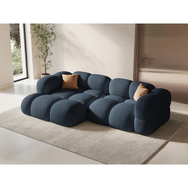 Divano angolare blu scuro (con penisola a sinistra/con chaise lounge) Loretto – Cosmopolitan Design-image-1