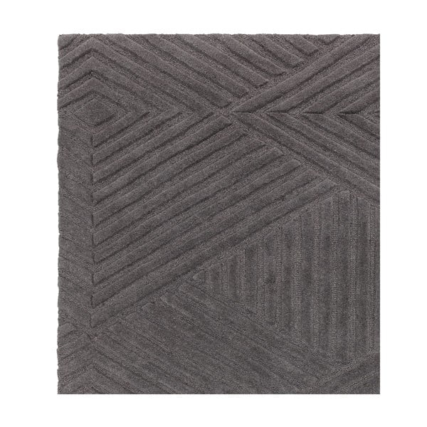 Tappeto in lana antracite 160x230 cm Hague - Asiatic Carpets-image-3