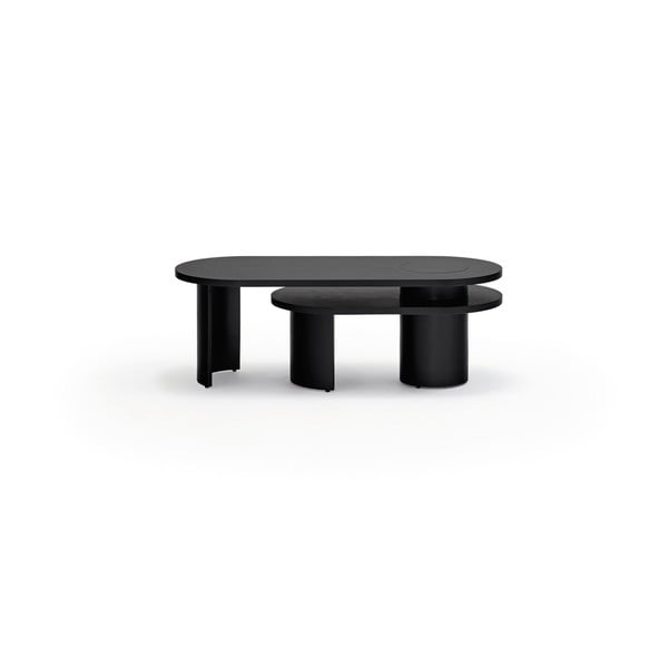 Tavolino nero in frassino 120x50 cm Nori - Teulat