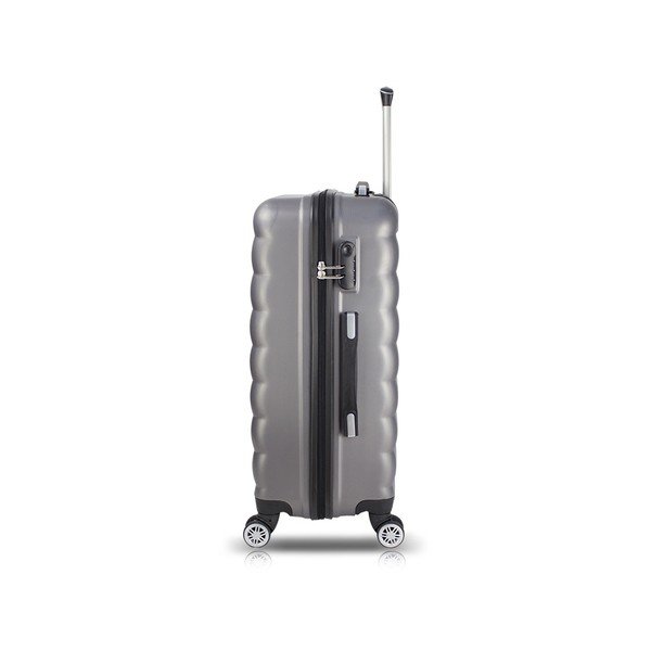 Set di 2 valigie da viaggio grigie su ruote con porte USB My Valice RESSNO Cabin & Large - Myvalice-image-1