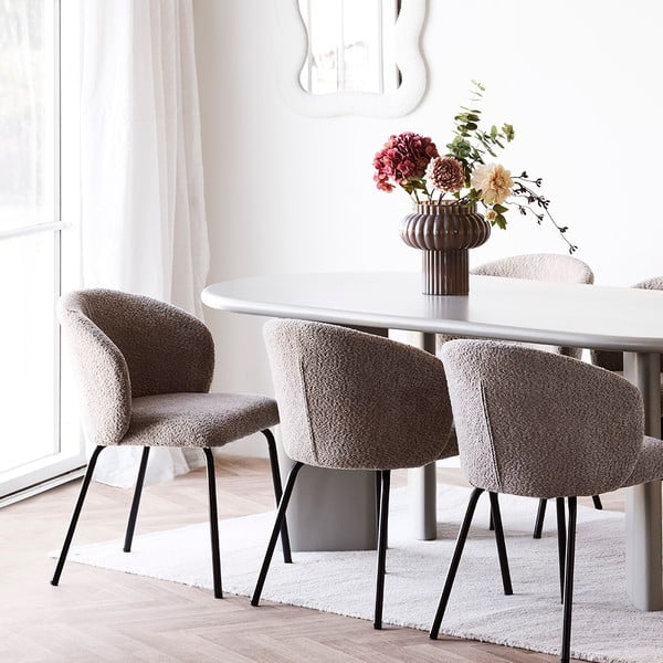 Vaso marrone in vetro (altezza totale 27 cm) Celia – House Nordic-image-1