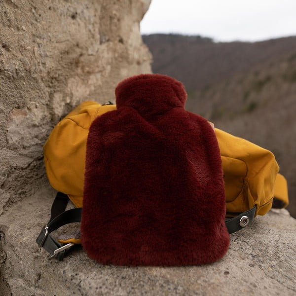 Borsa dell'acqua calda rossa in micropile 1,8 l Classic – Hugo Frosch-image-2