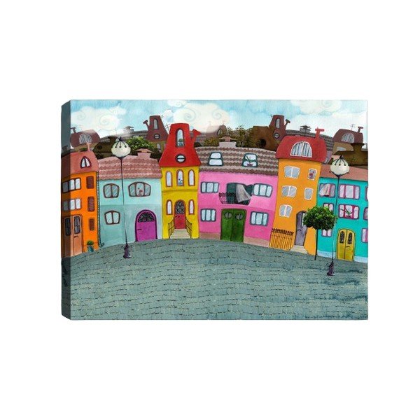 Pittura , 70 x 50 cm Fun Houses - Tablo Center
