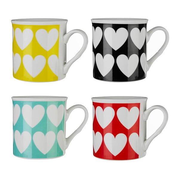 Set di 4 tazze in porcellana colorata Herts, 342 ml - Premier Housewares