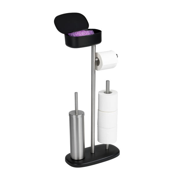 Supporto per WC in acciaio inox con ripiano Rivazza - Wenko-image-3