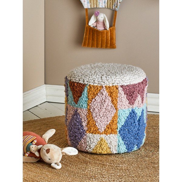 Pouf per bambini in tessuto bouclé Miaki - Bloomingville Mini-image-1