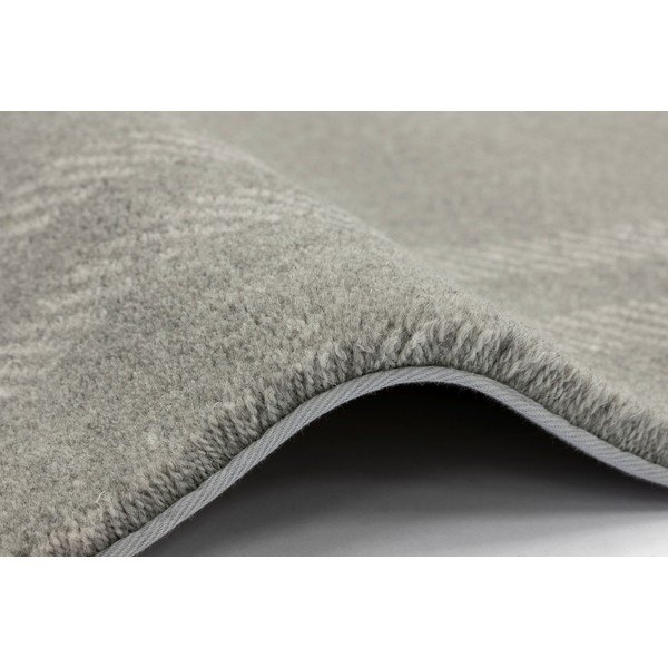 Tappeto in lana grigio chiaro 240x340 cm Calisia M Grid Rim - Agnella-image-2