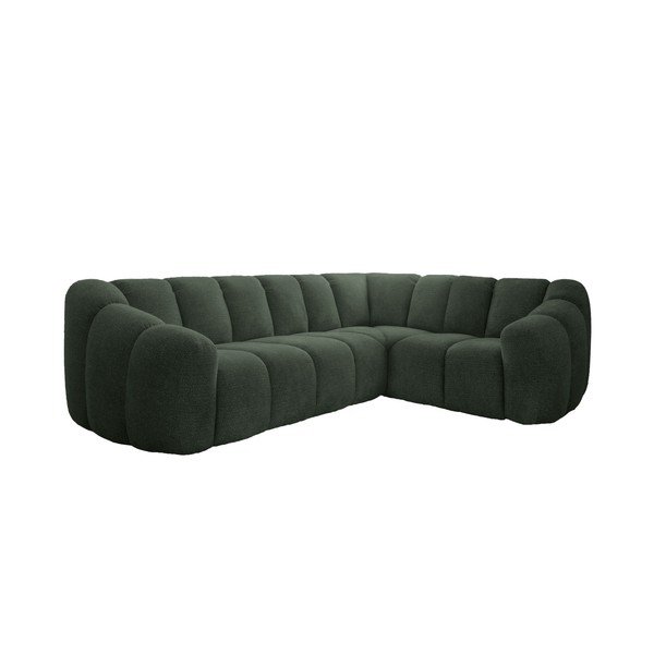 Divano angolare verde scuro (con penisola a destra/a L) Shell – Miuform