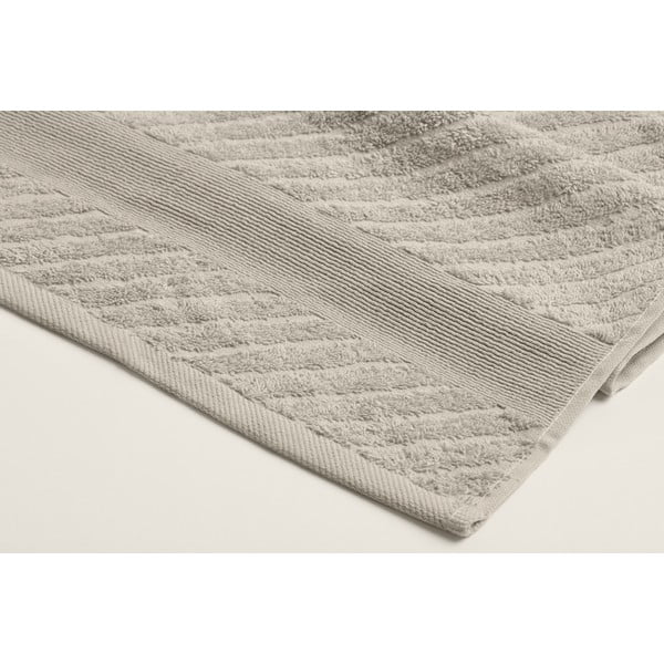 Asciugamani e teli da bagno in cotone beige chiaro in set di 2 pezzi - Foutastic-image-2