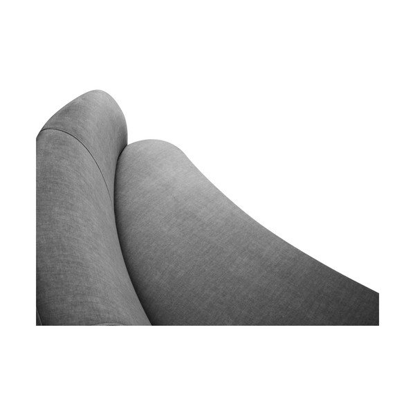 Divano asimmetrico in velluto grigio, a sinistra Debbie - Mazzini Sofas-image-4