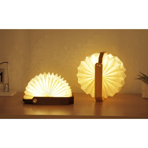 Decorazione luminosa bianca/colore naturale scuro con ricarica USB Origami – Gingko-image-1