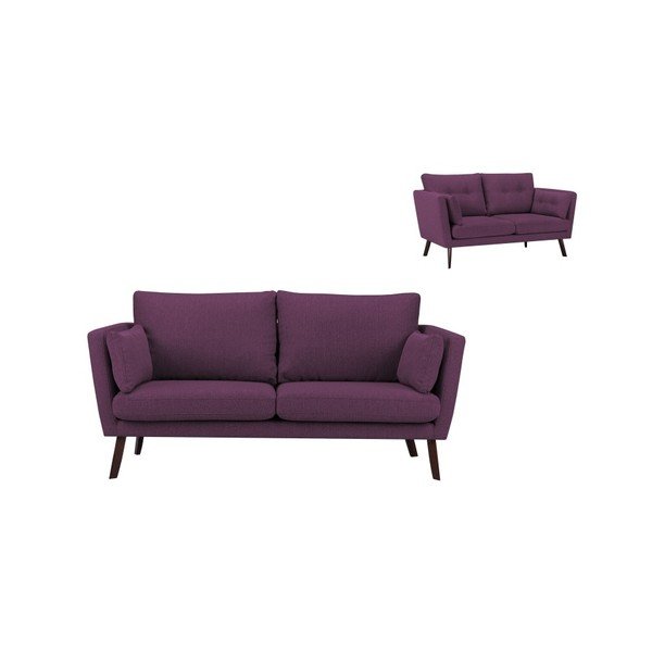 Divano 3 posti viola Elena - Mazzini Sofas-image-1