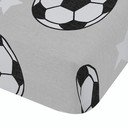 Lenzuolo con angoli per bambini grigio in flanella per letto matrimoniale 135x190 cm Football Stars – Catherine Lansfield