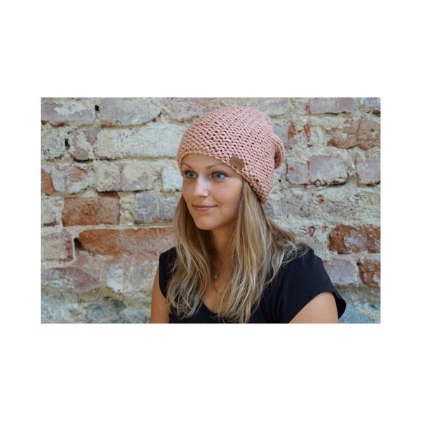 Cappello rosa lavorato a mano Peach - DOKE-image-2