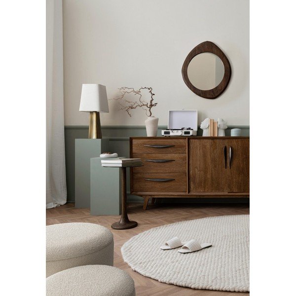 Tavolino rotondo con piano in vetro ø 35 cm Aberdeen – Bizzotto-image-3