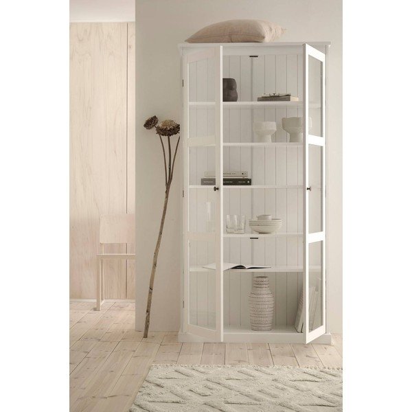 Vetrina bianca in MDF 98x193x34 cm Wilma – Ellos Home-image-2