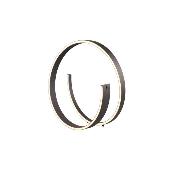 Lampada da tavolo a LED nera con controllo vocale/app e paralume in metallo (altezza 45 cm) Cinardi - CINQUE-image-2