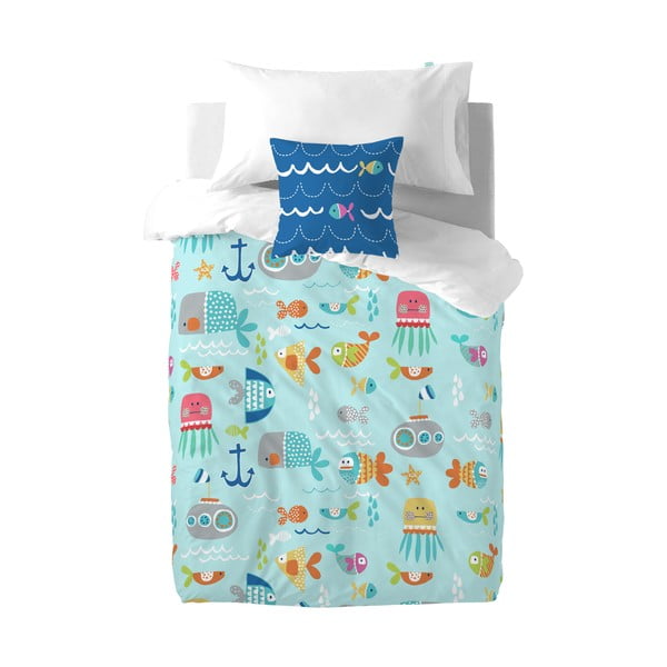 Biancheria da letto per bambini in cotone, 140 x 200 cm Sea Life - Moshi Moshi