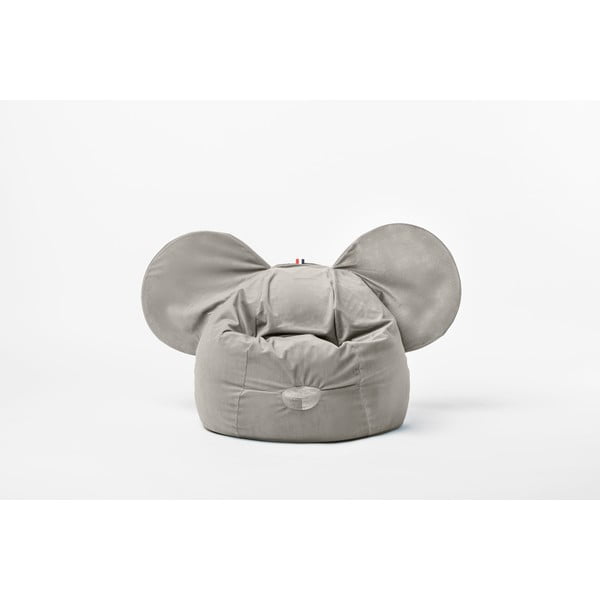 Pouf a sacco per bambini grigio Ears – The Brooklyn Kids-image-1