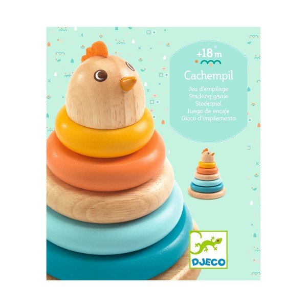 Giocattolo pieghevole in legno per bambini Hen - Djeco-image-2