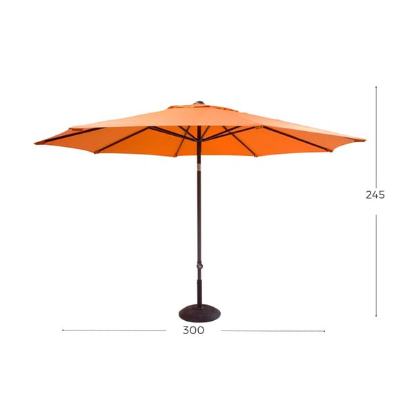 Ombrellone da giardino arancione Solar, ø 300 cm - Hartman-image-1