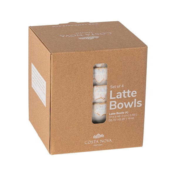 Ciotole bianche in gres in set di 4 pezzi ø 15 cm Latte - Costa Nova-image-4