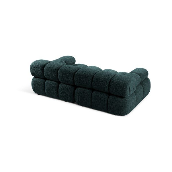 Divano componibile color petrolio con rivestimento in bouclé 188 cm – Micadoni -image-2