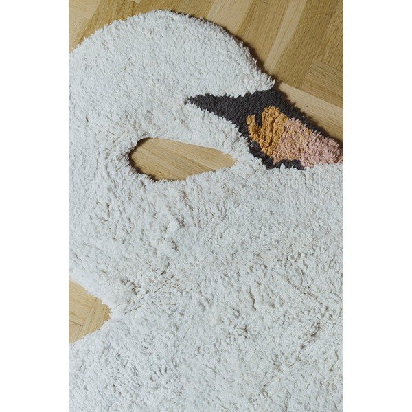 Tappeto per bambini color crema in cotone lavabile/tessuto a mano 100x120 cm Swan – Lorena Canals-image-3