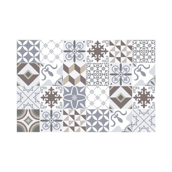 Set di 24 adesivi murali decorativi Mosaico Portogallo, 15 x 15 cm - Ambiance-image-2