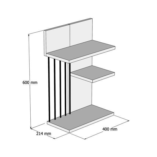 Mensola a muro marrone Nezma - Puqa Design-image-2