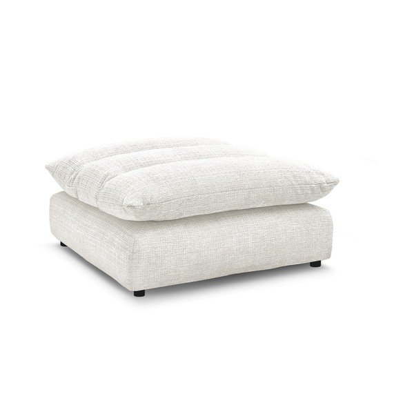 Poggiapiedi bianco con rivestimento in ciniglia Neil – Bobochic Paris