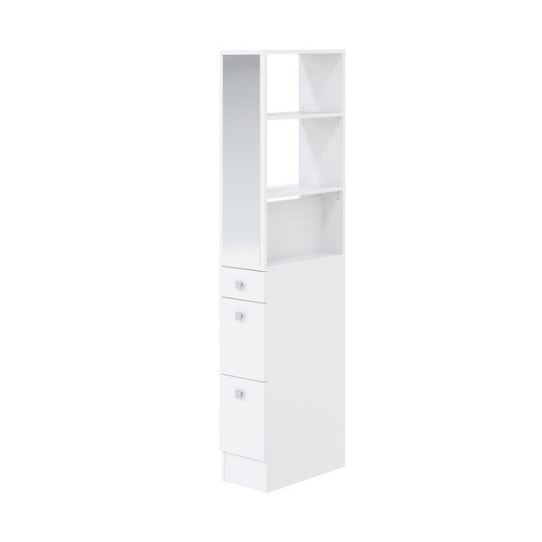 Mobile bagno alto bianco con specchio 24x180 cm Combi - TemaHome-image-2