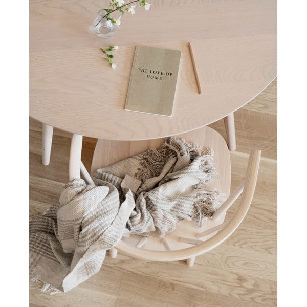 Tavolo da pranzo rotondo con piano in rovere 115x115 cm Yumi - Rowico-image-3