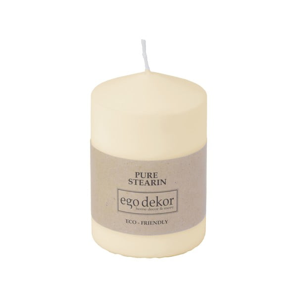 Candela bianca cremosa Top, durata di combustione 25 h Eco - Eco candles by Ego dekor