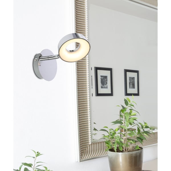 Lampada da parete a LED in argento lucido Isla - Candellux Lighting-image-1