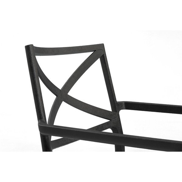 Sedia da giardino in plastica nera Metalix - Keter-image-3