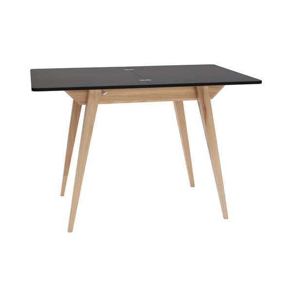 Tavolo da pranzo con piano nero allungabile con estensione 65x90 cm Envelope – Ragaba-image-3