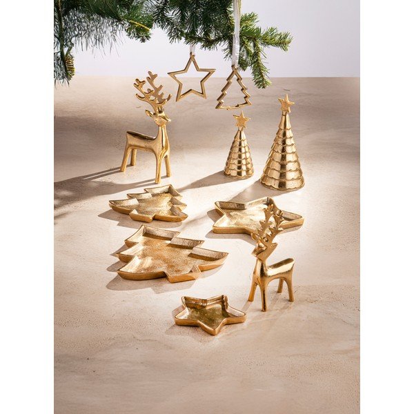 Statuetta natalizia in metallo (altezza totale 16 cm) Noelle Christmas Tree – Ladelle-image-2