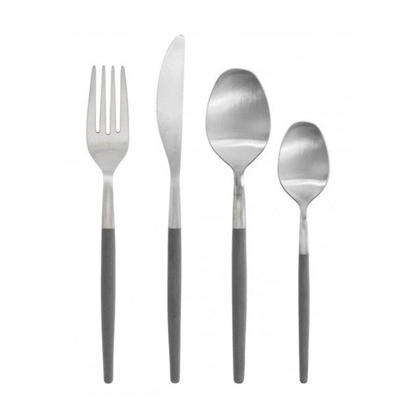 Posate grigio scuro/argentata in acciaio inox 16 pz Maxime – Blomus
