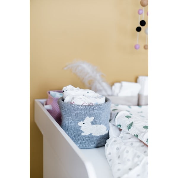 Organizer in cotone grigio Bunny, ø 16 cm - Kindsgut-image-1