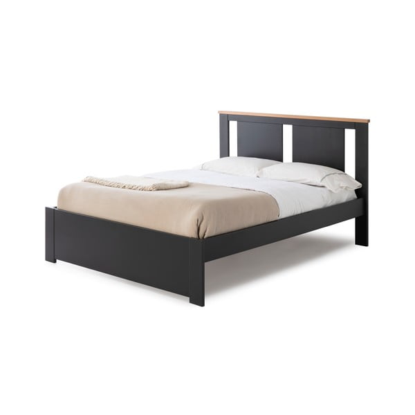 Letto matrimoniale grigio scuro con griglia 140x190 cm Enara - Marckeric-image-3