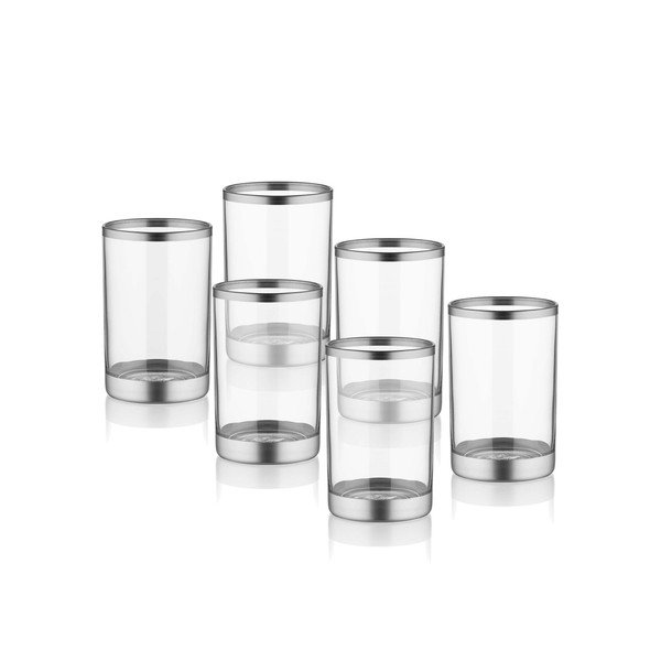 Set di 6 bicchieri Argento, 100 ml Glam - Mia-image-1