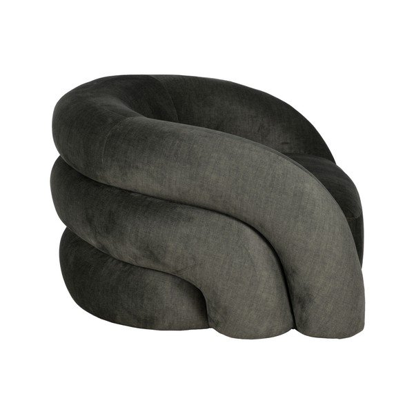 Poltrona in velluto verde scuro Archie - Ixia-image-2