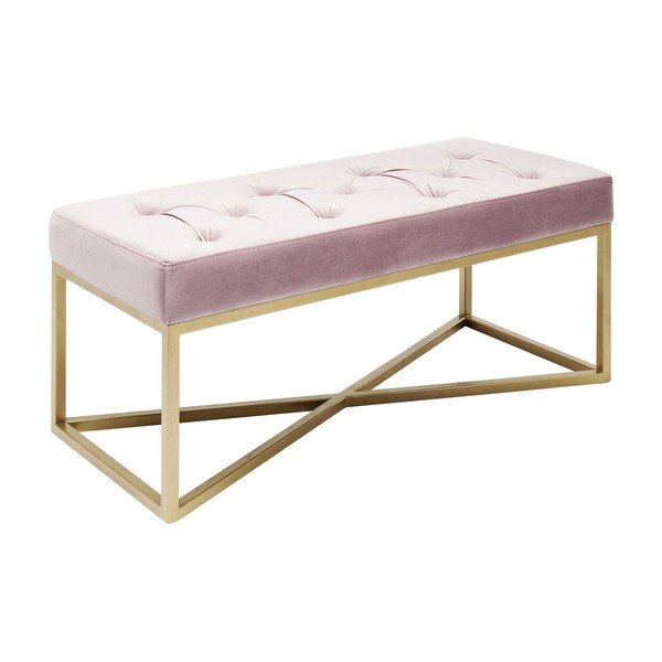Panchina in velluto rosa chiaro Crossover - Kare Design-image-4