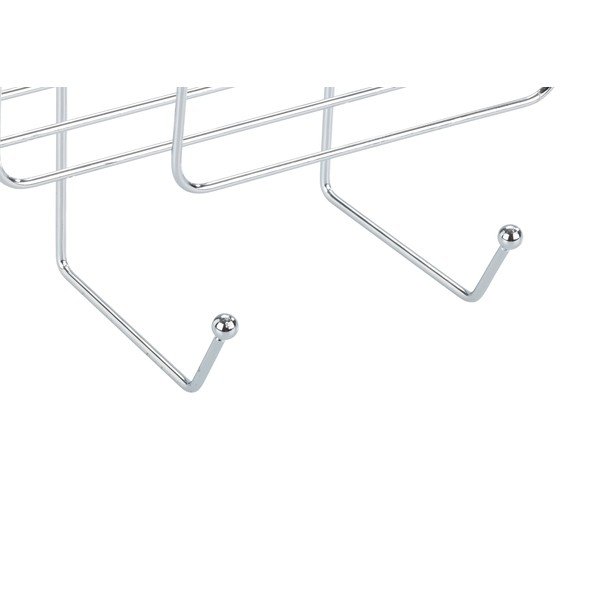 Mensola da bagno in acciaio sospesa in argento lucido Martos - Allstar-image-4