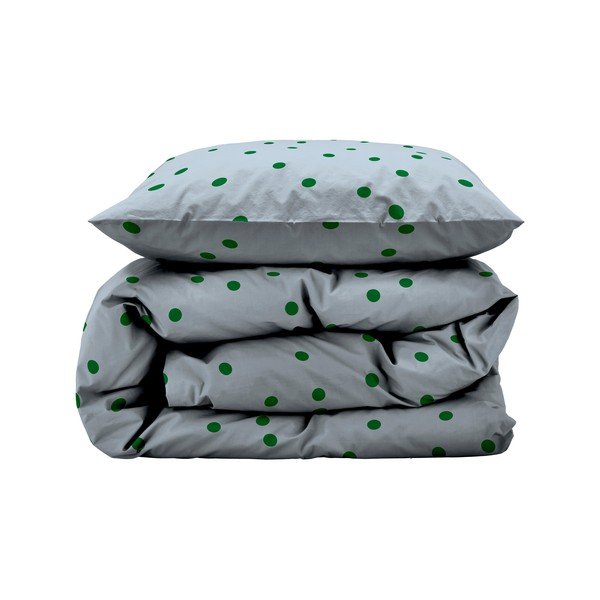 Biancheria da letto singola in cotone sateen verde-blu 140x200 cm Solaris - Södahl-image-2