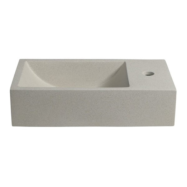 Lavabo in grigio chiaro in calcestruzzo 40x22 cm Crest – Sapho-image-2
