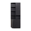 Libreria modulare nera in legno di pino 78x210 cm Finca - WOOOD