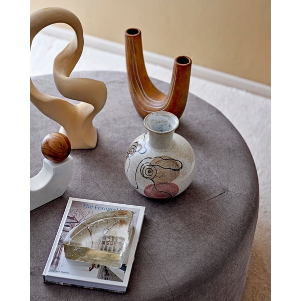 Vaso in gres bianco dipinto a mano Irini - Bloomingville-image-1