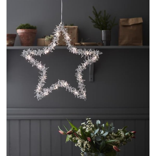 Decorazione luminosa per esterni con motivo natalizio in argento ø 46 cm Tangle - Markslöjd